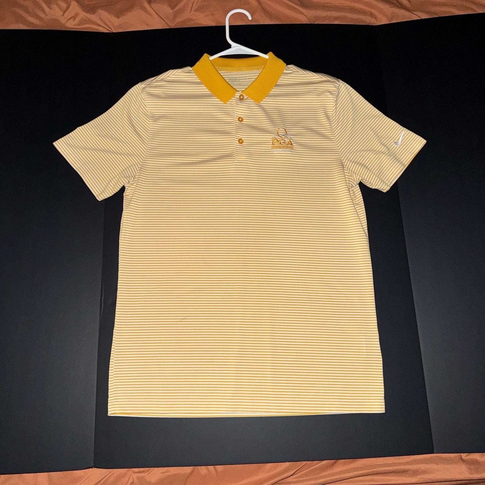 Mens Medium Nike Golf 2017 Pga Championship Quail Hollow Performance Golf Polo